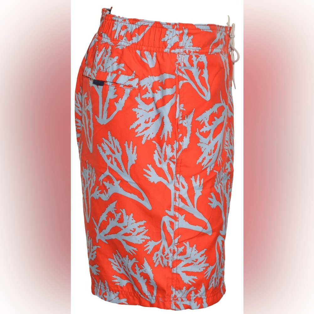 Nautica Men’s Coral Print Swim Trunk Shorts Board Shorts With Liner Size L